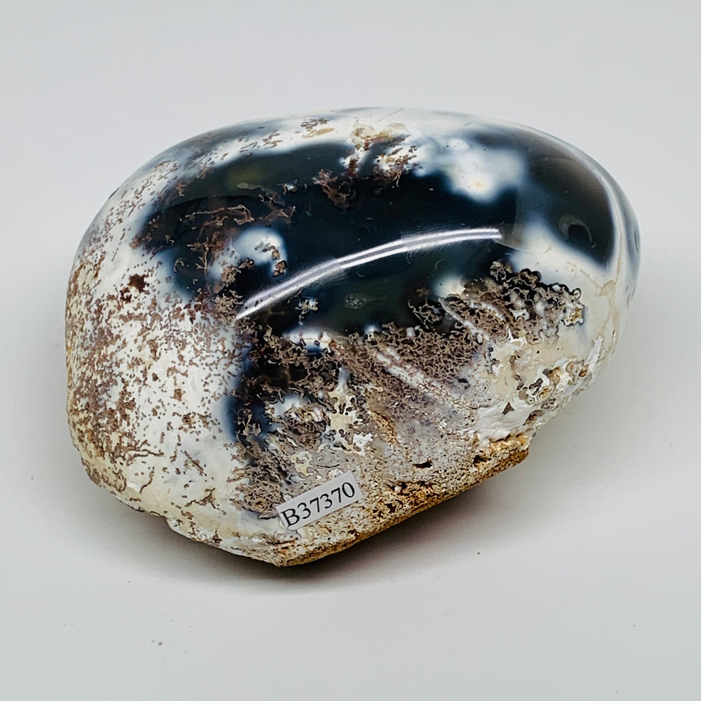 1.62 lbs, 4"x3.7"x2.5" Orca Agate Freeform Reiki Energy Crystal Reiki, B37370