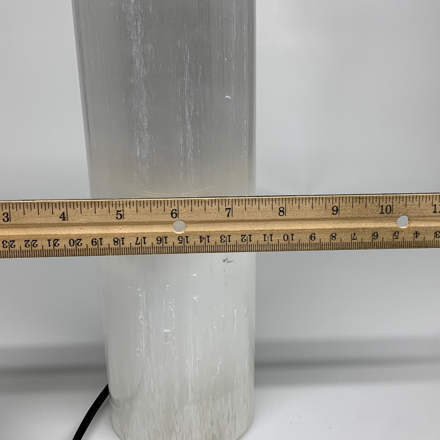 8.4 lbs, 11.7"x3.4" Cylinder Selenite (Satin Spar) Lamp Tower W/Chord, B35816