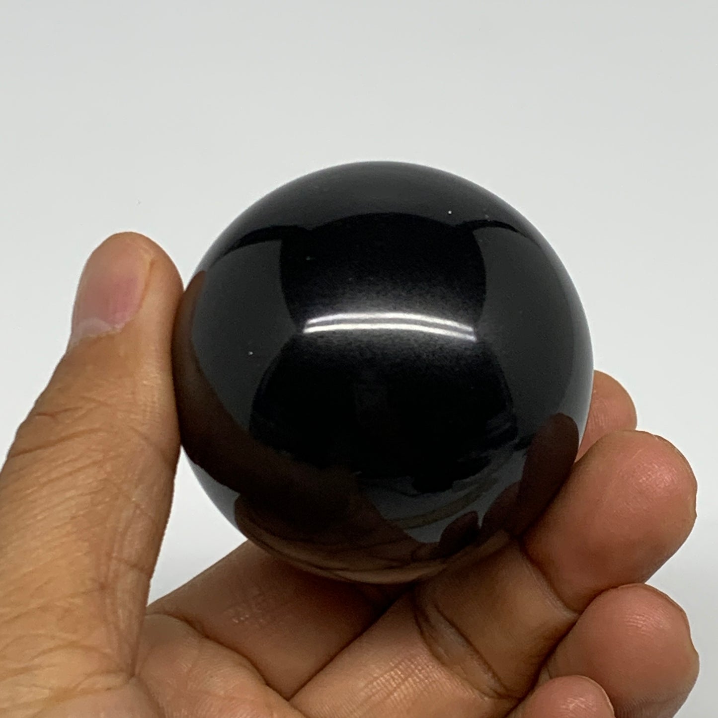 176.8g, 1.9"(48mm), Natural Black Jasper Sphere Ball Gemstone @India, B27913