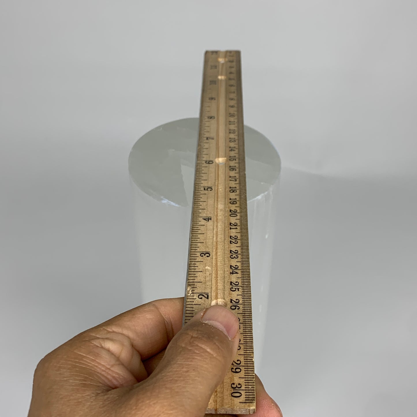 8.4 lbs, 11.7"x3.4" Cylinder Selenite (Satin Spar) Lamp Tower W/Chord, B35816