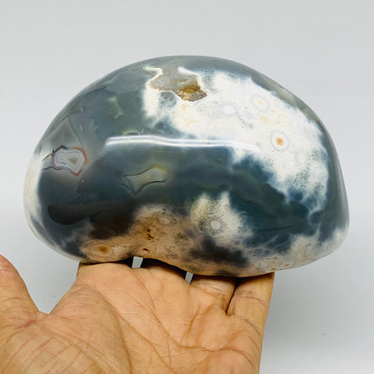 2.5 lbs, 5.3"x3.2"x2.6" Orca Agate Freeform Reiki Energy Crystal Reiki, B37371