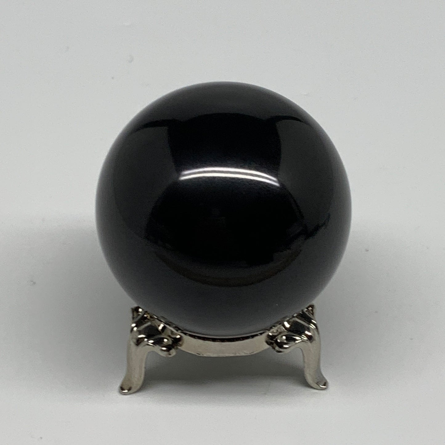 176.8g, 1.9"(48mm), Natural Black Jasper Sphere Ball Gemstone @India, B27913