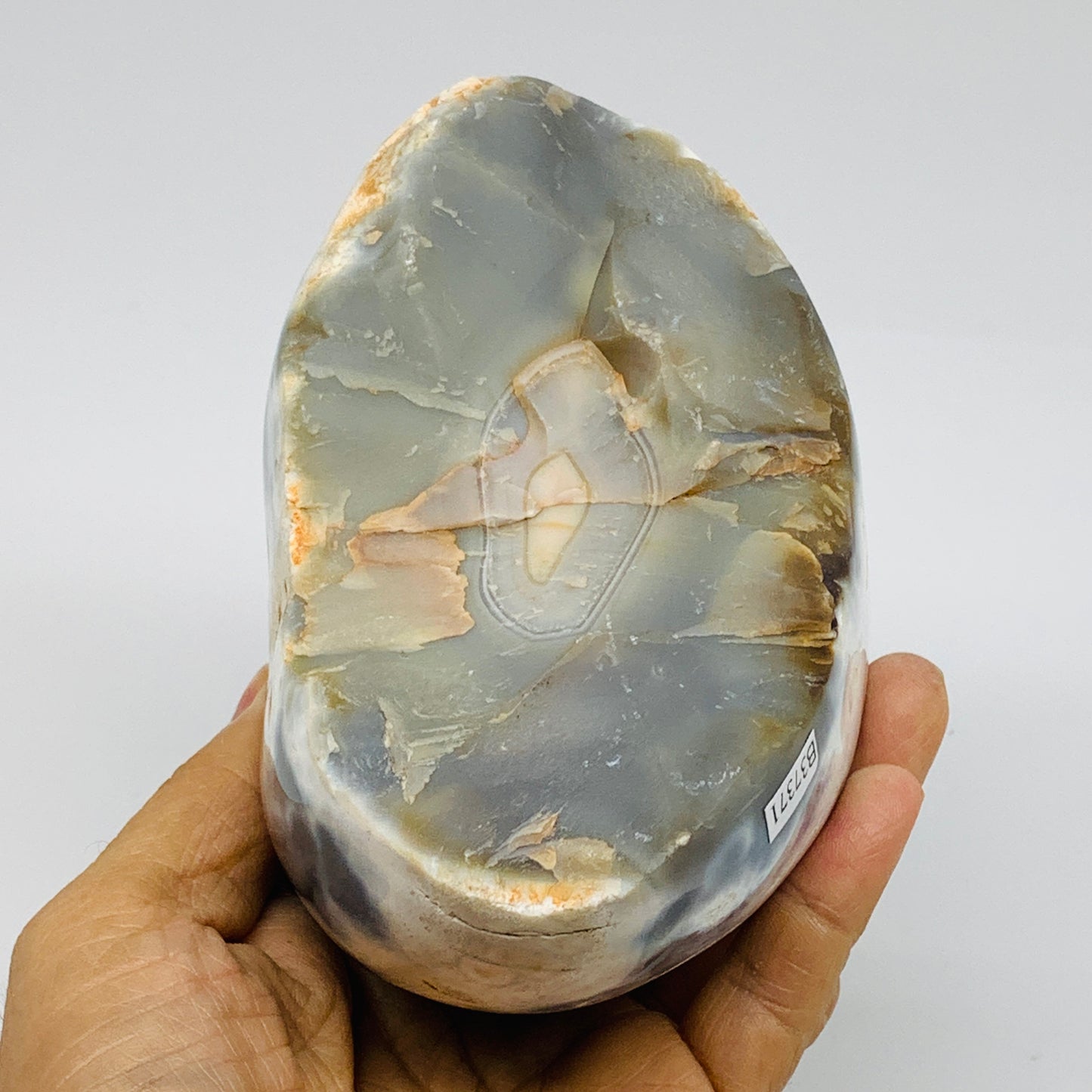 2.5 lbs, 5.3"x3.2"x2.6" Orca Agate Freeform Reiki Energy Crystal Reiki, B37371