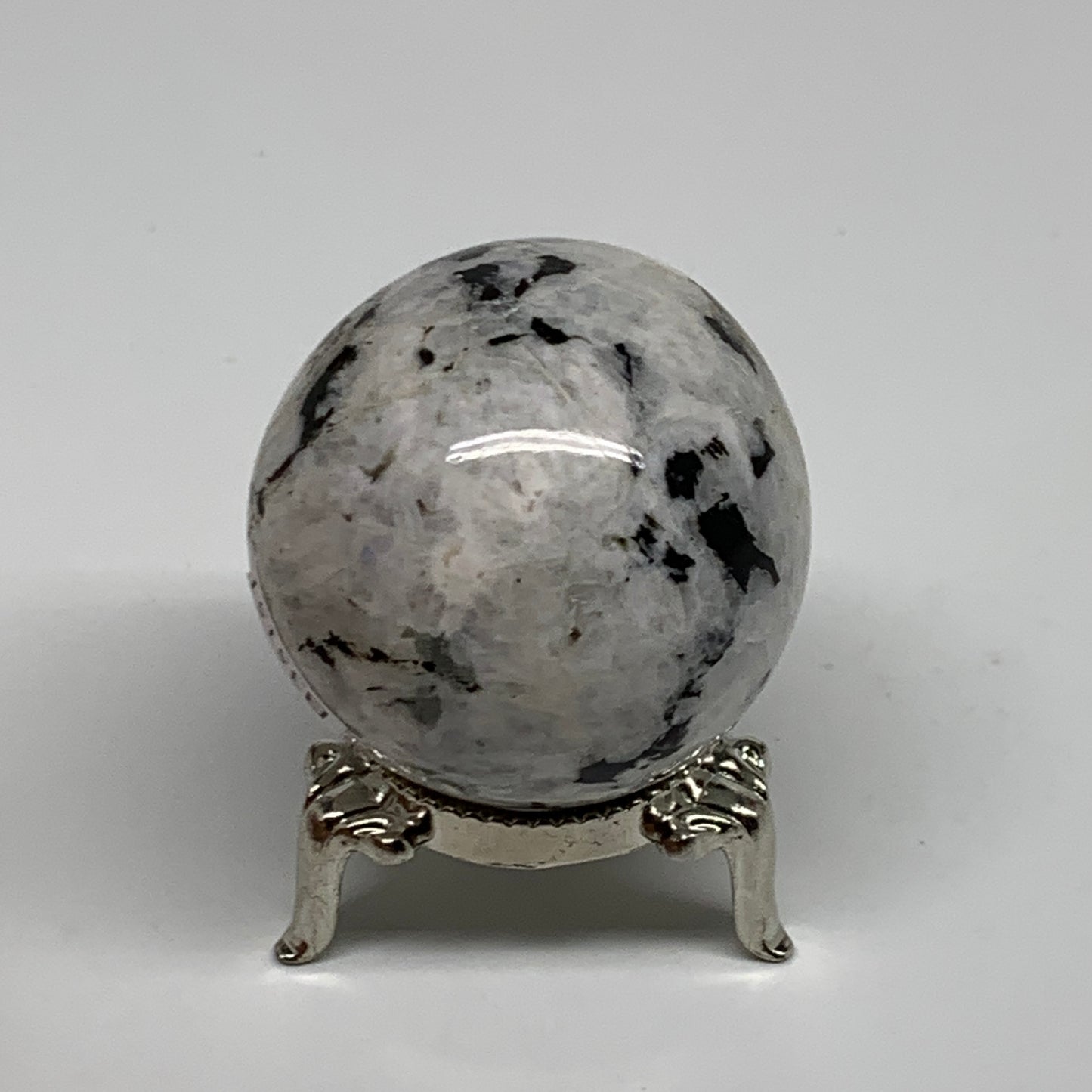 119.9g, 1.7"(43mm), Natural Rainbow Moonstone Sphere Ball Gemstone, B35151