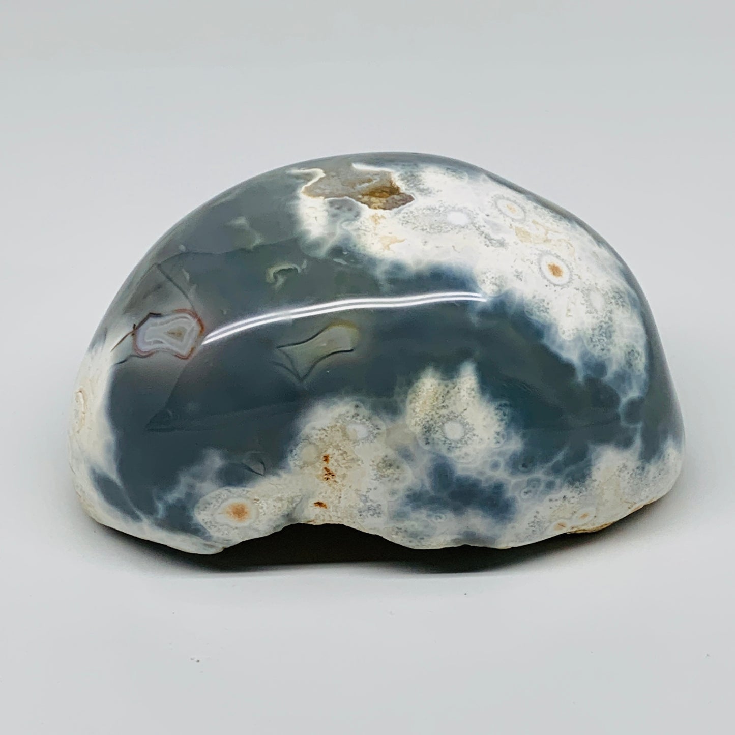 2.5 lbs, 5.3"x3.2"x2.6" Orca Agate Freeform Reiki Energy Crystal Reiki, B37371