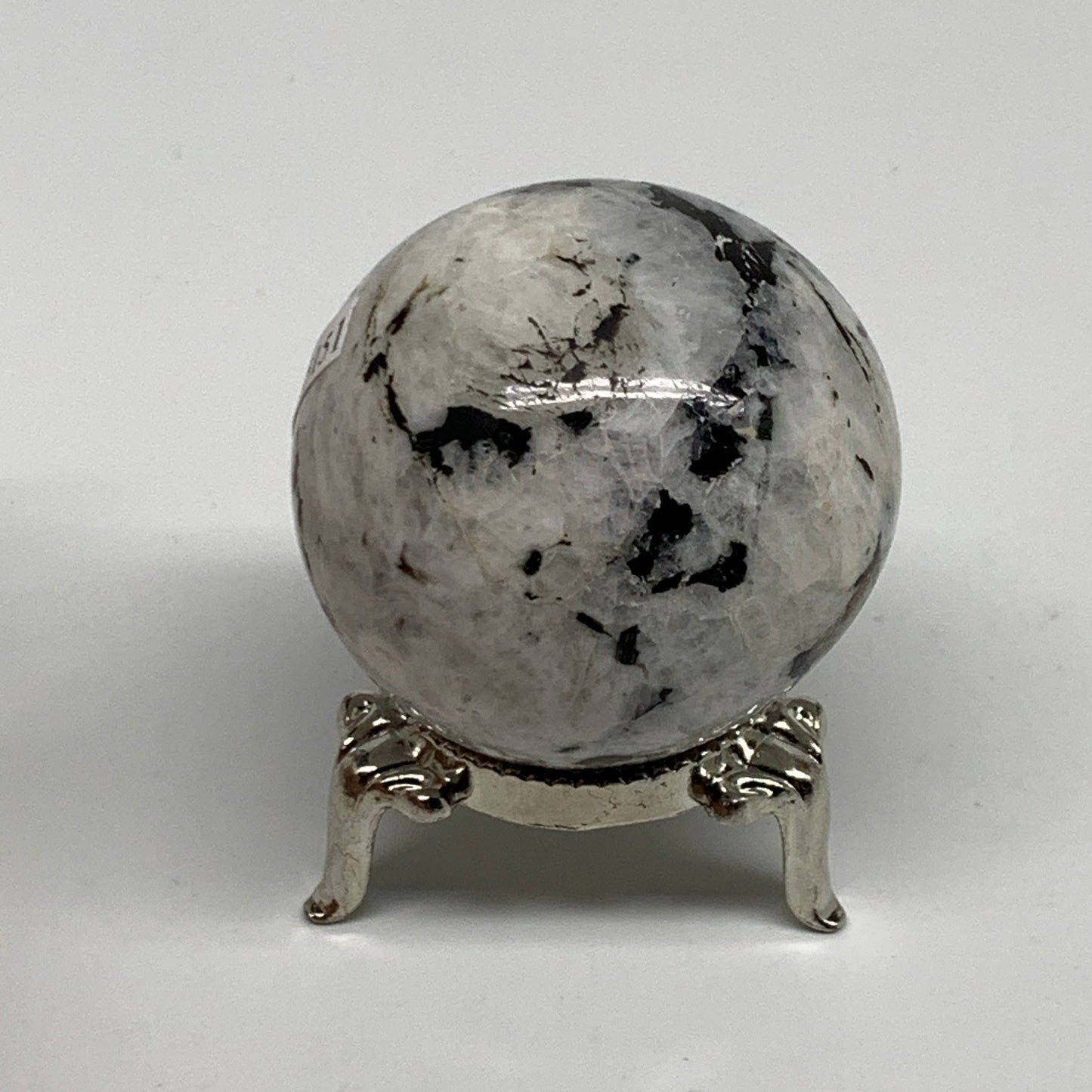 119.9g, 1.7"(43mm), Natural Rainbow Moonstone Sphere Ball Gemstone, B35151