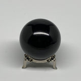 160.5g, 1.8"(47mm), Natural Black Jasper Sphere Ball Gemstone @India, B27914