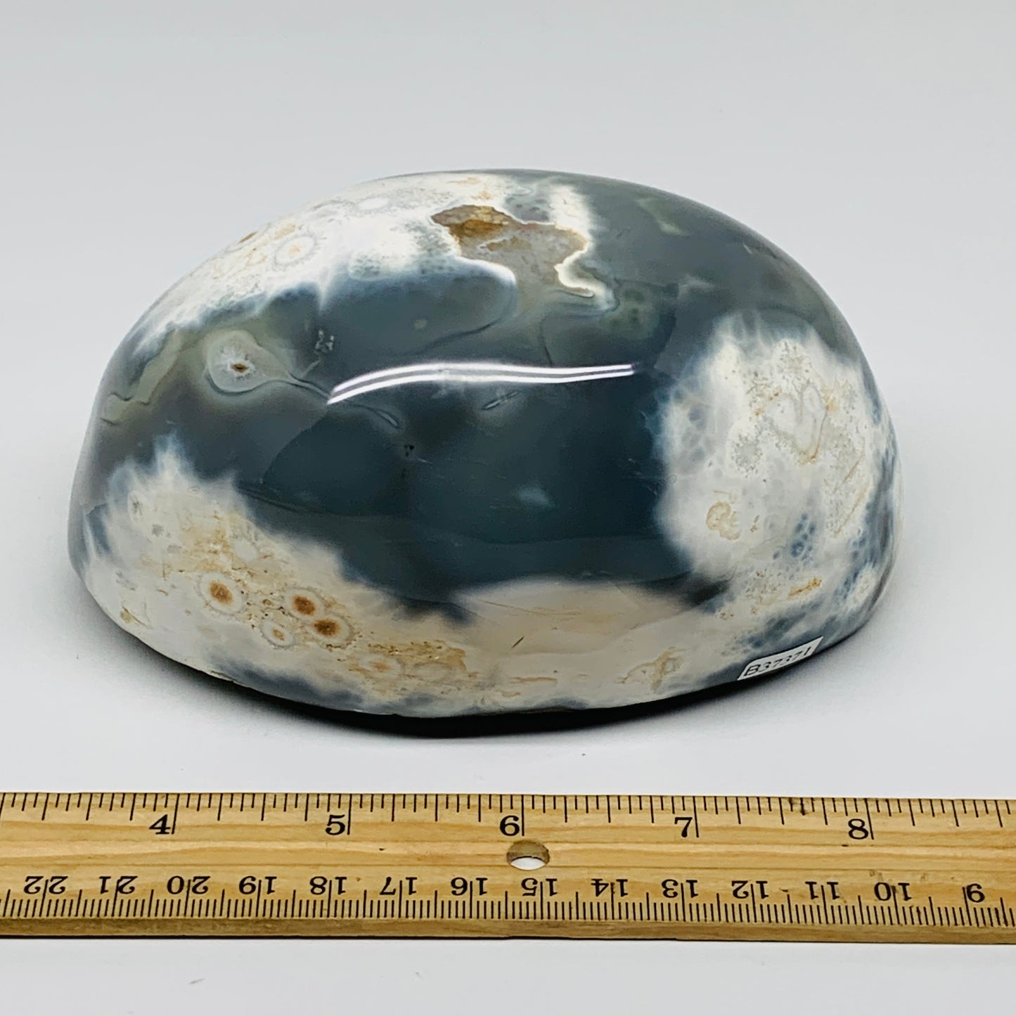2.5 lbs, 5.3"x3.2"x2.6" Orca Agate Freeform Reiki Energy Crystal Reiki, B37371