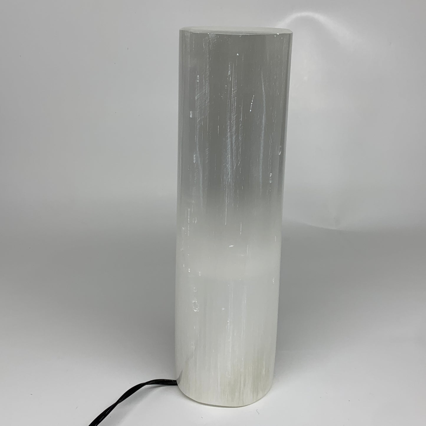 7.5 lbs, 11.6"x3.4" Cylinder Selenite (Satin Spar) Lamp Tower W/Chord, B35817