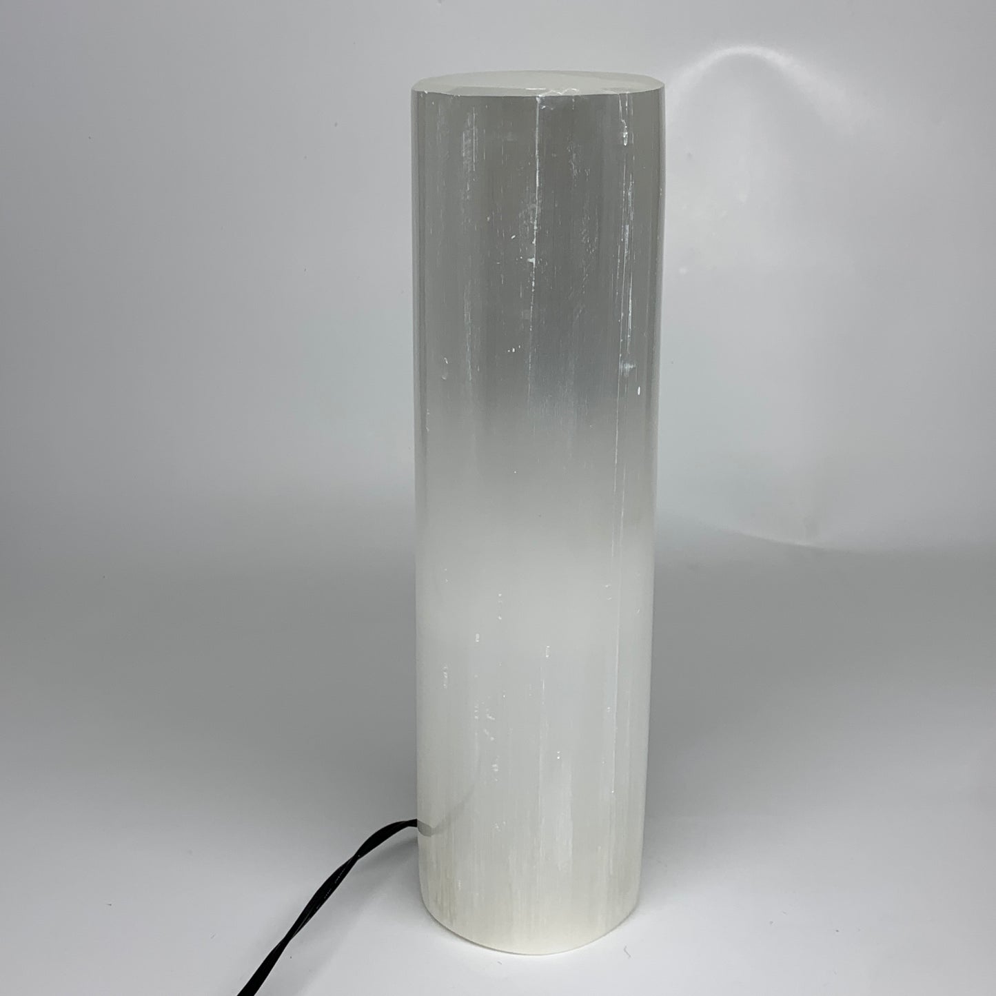 7.5 lbs, 11.6"x3.4" Cylinder Selenite (Satin Spar) Lamp Tower W/Chord, B35817