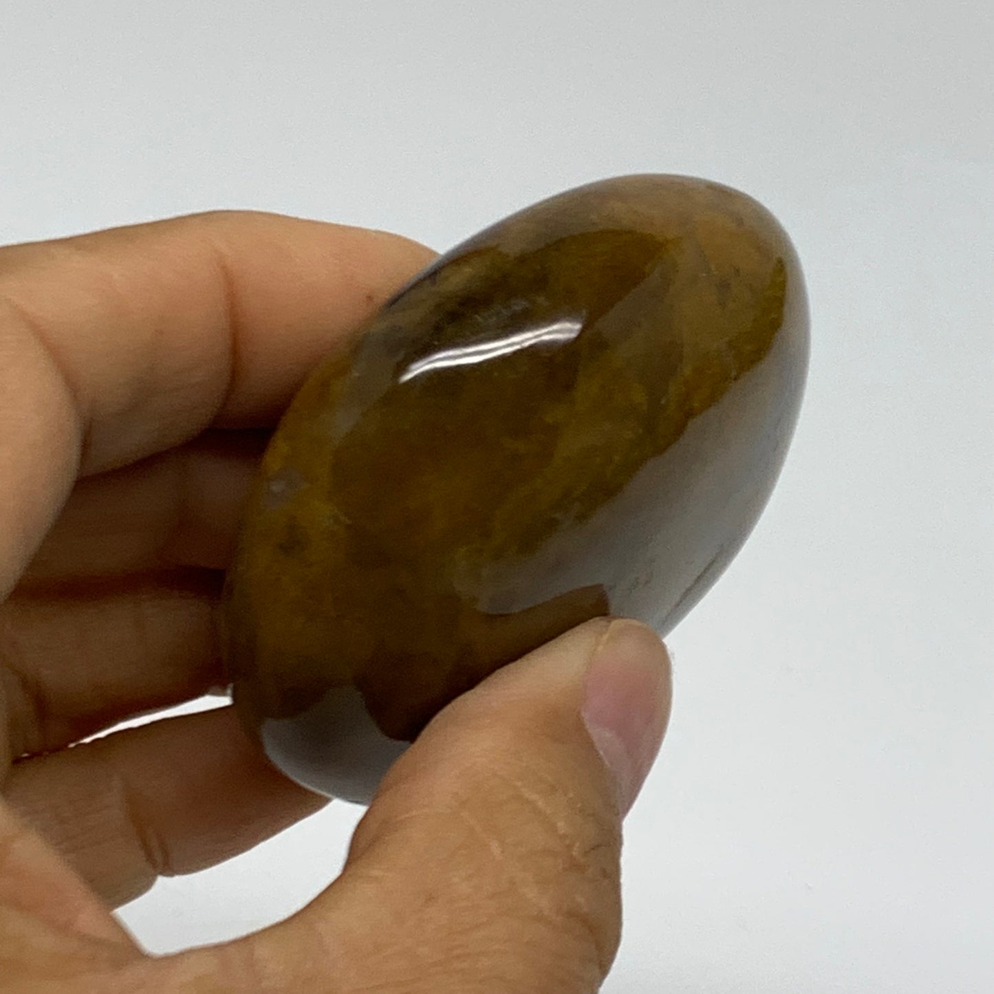111.3g, 2.3"x2.2"x1" Natural Ocean Jasper Palm-Stone Orbicular Jasper, B38222
