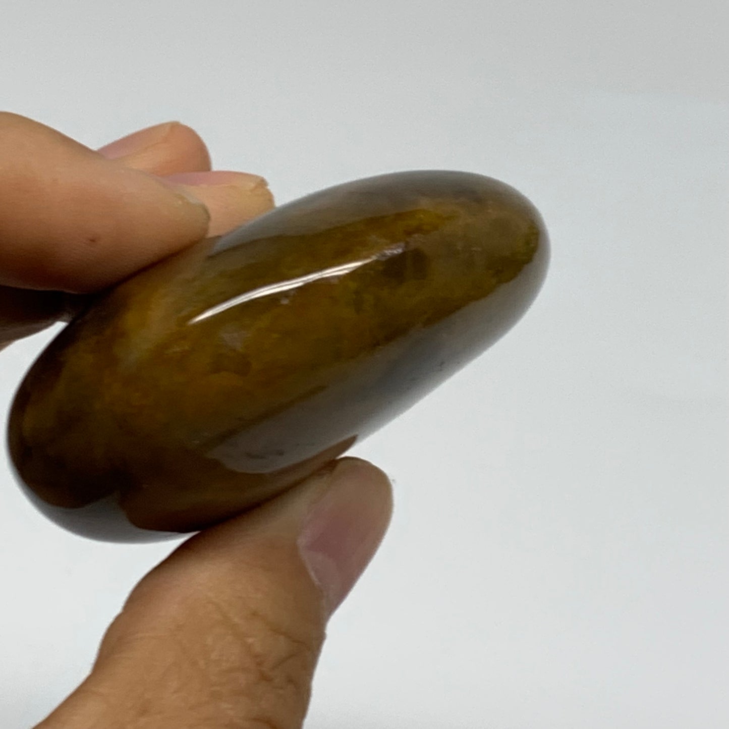 111.3g, 2.3"x2.2"x1" Natural Ocean Jasper Palm-Stone Orbicular Jasper, B38222