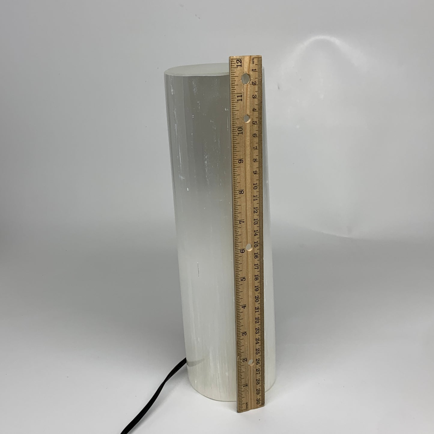 7.5 lbs, 11.6"x3.4" Cylinder Selenite (Satin Spar) Lamp Tower W/Chord, B35817