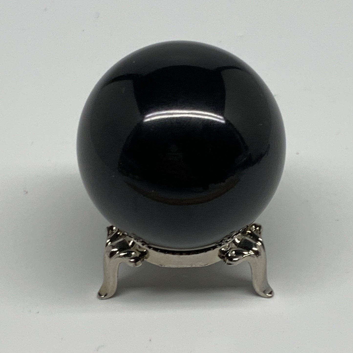 162.2g, 1.8"(47mm), Natural Black Jasper Sphere Ball Gemstone @India, B27915