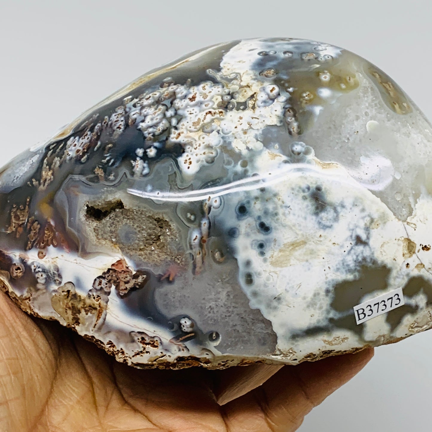 2.68 lbs, 5.6"x4"x2.9" Orca Agate Freeform Reiki Energy Crystal Reiki, B37373