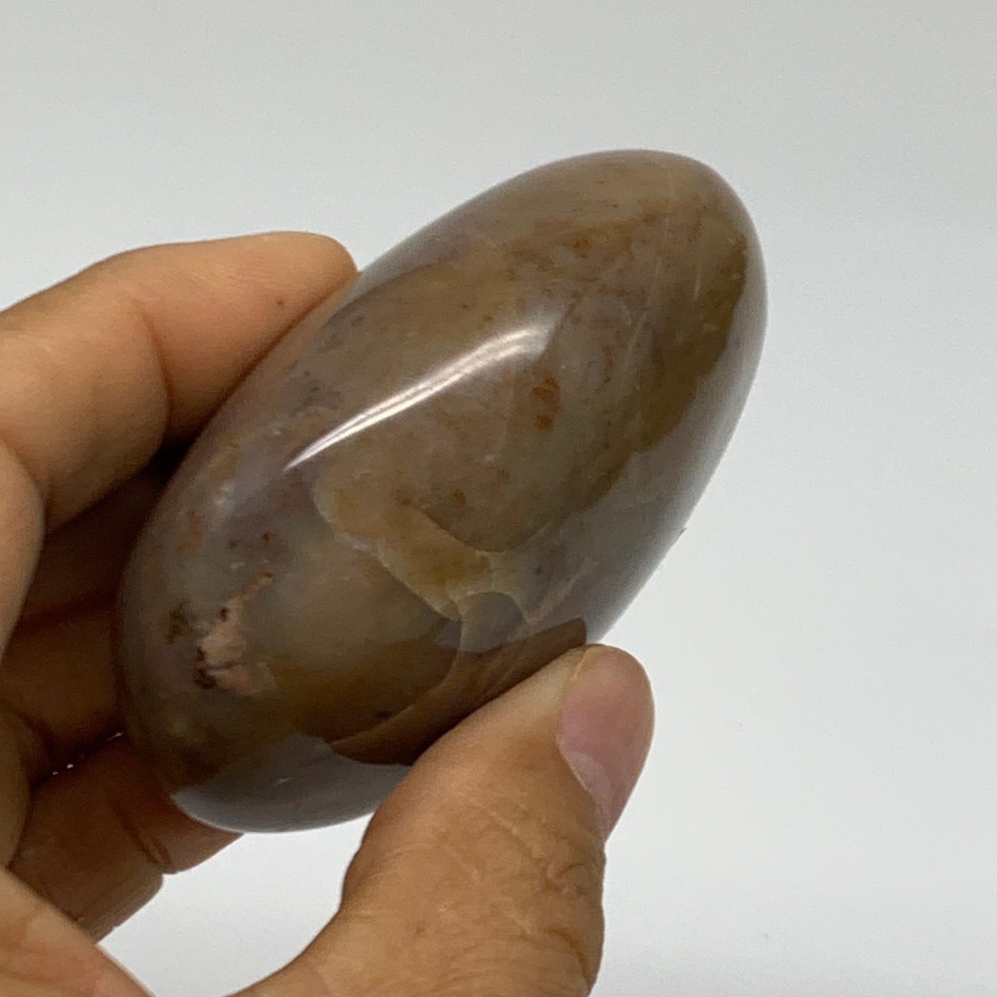 157.3g, 2.7"x2.1"x1.3" Natural Ocean Jasper Palm-Stone Orbicular Jasper, B38223