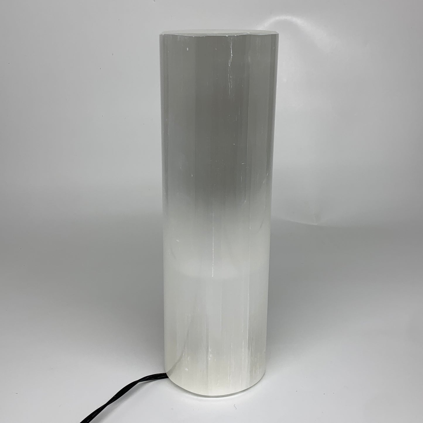 9.5 lbs, 11.6"x3.6" Cylinder Selenite (Satin Spar) Lamp Tower W/Chord, B35818