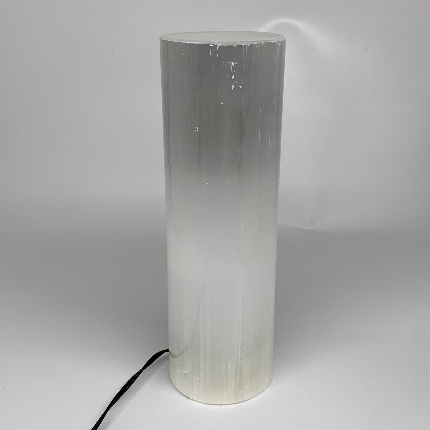 9.5 lbs, 11.6"x3.6" Cylinder Selenite (Satin Spar) Lamp Tower W/Chord, B35818