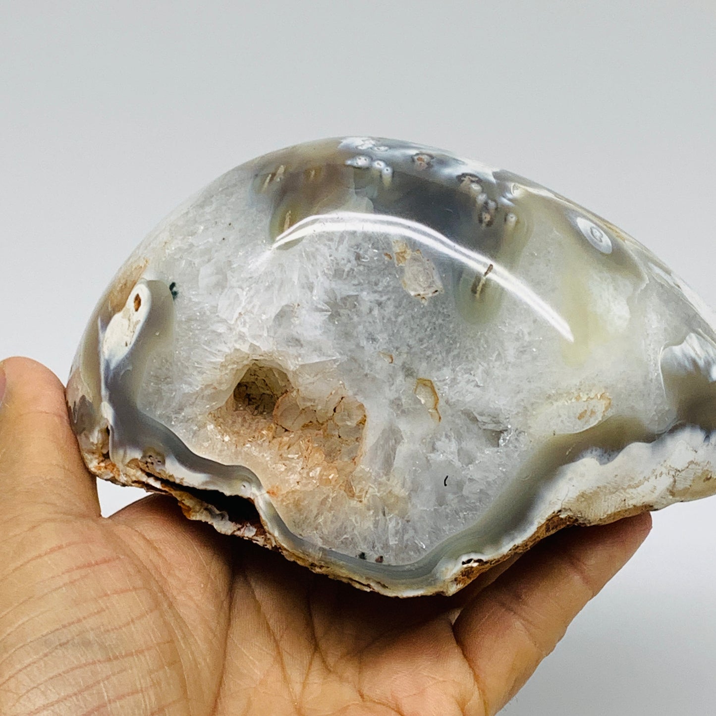 2.68 lbs, 5.6"x4"x2.9" Orca Agate Freeform Reiki Energy Crystal Reiki, B37373