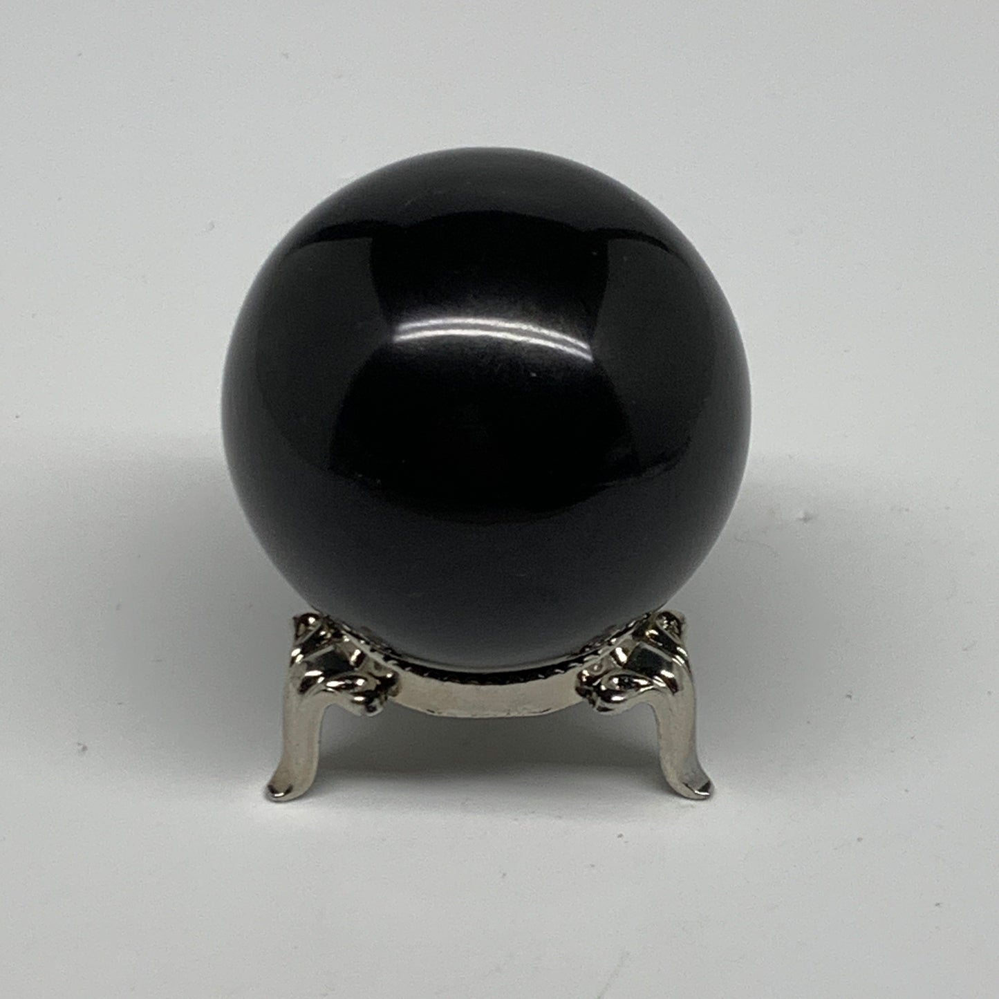 162.8g, 1.9"(47mm), Natural Black Jasper Sphere Ball Gemstone @India, B27916