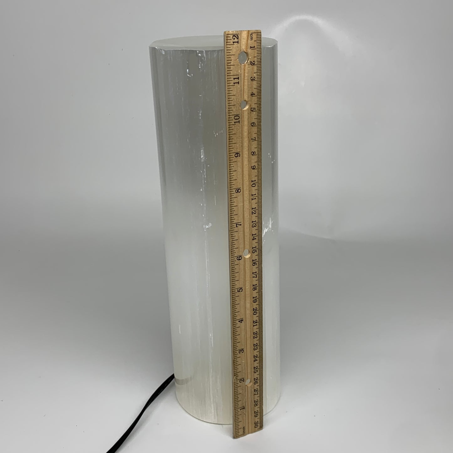 9.5 lbs, 11.6"x3.6" Cylinder Selenite (Satin Spar) Lamp Tower W/Chord, B35818