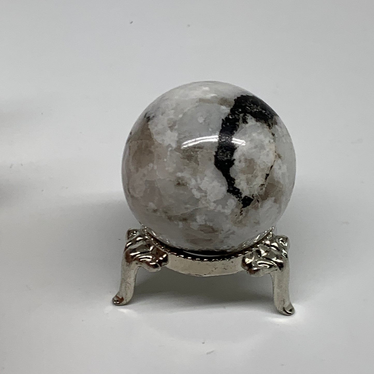 76.6g, 1.5"(39mm), Natural Rainbow Moonstone Sphere Ball Gemstone, B35152