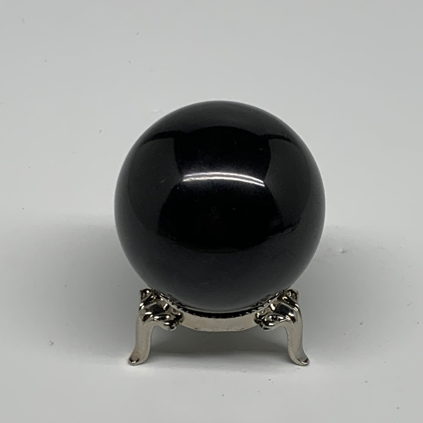 162.8g, 1.9"(47mm), Natural Black Jasper Sphere Ball Gemstone @India, B27916