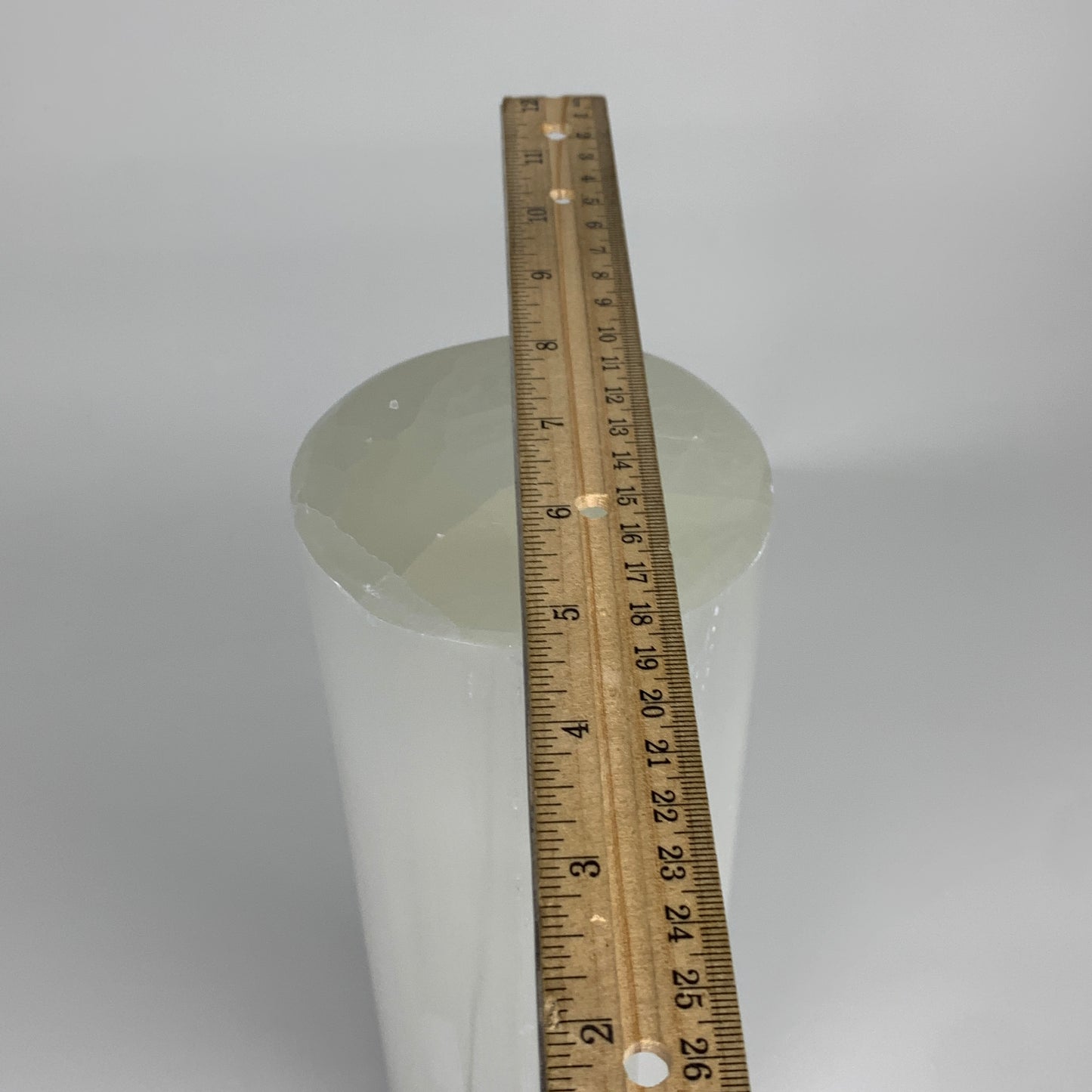 9.5 lbs, 11.6"x3.6" Cylinder Selenite (Satin Spar) Lamp Tower W/Chord, B35818
