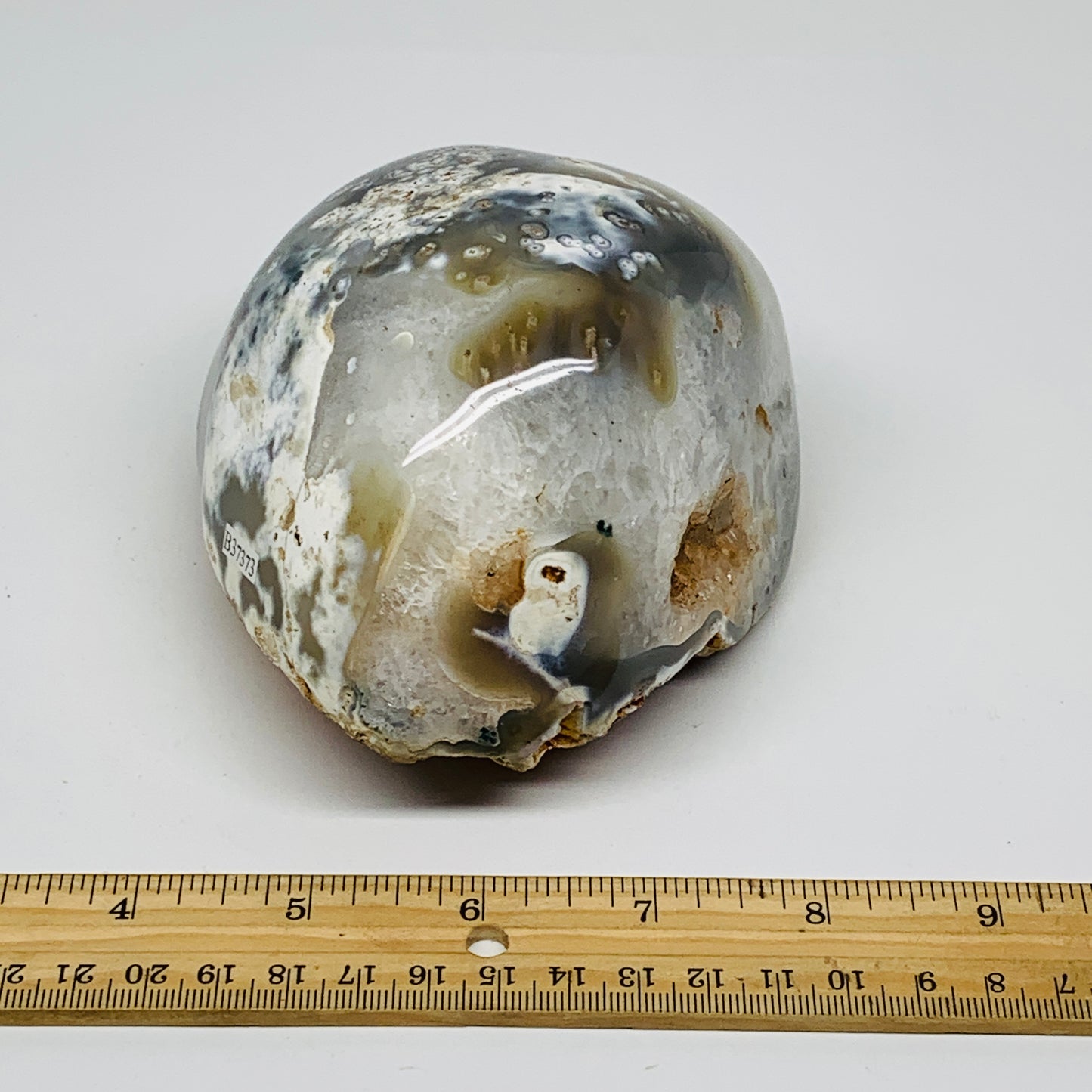 2.68 lbs, 5.6"x4"x2.9" Orca Agate Freeform Reiki Energy Crystal Reiki, B37373