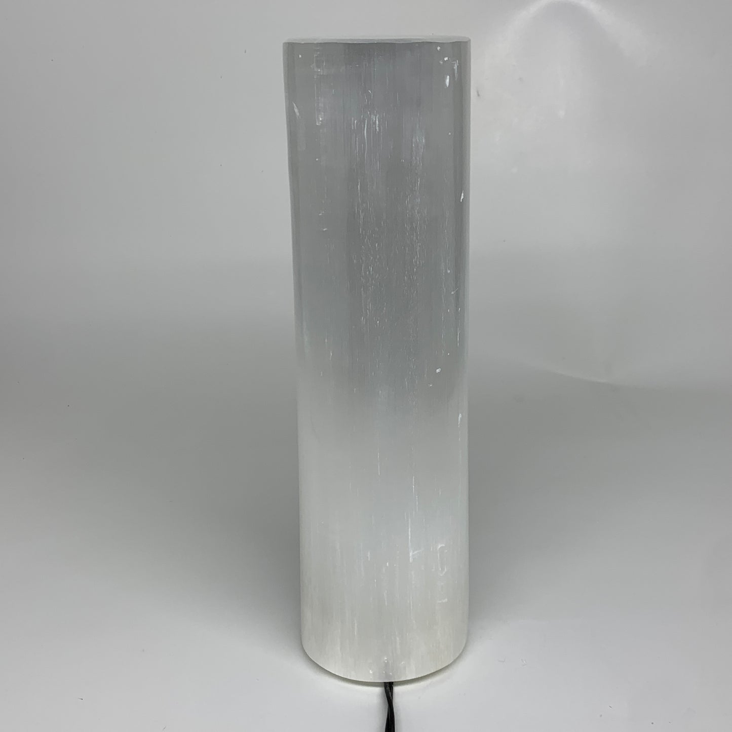 7.6 lbs, 11.6"x3.4" Cylinder Selenite (Satin Spar) Lamp Tower W/Chord, B35819