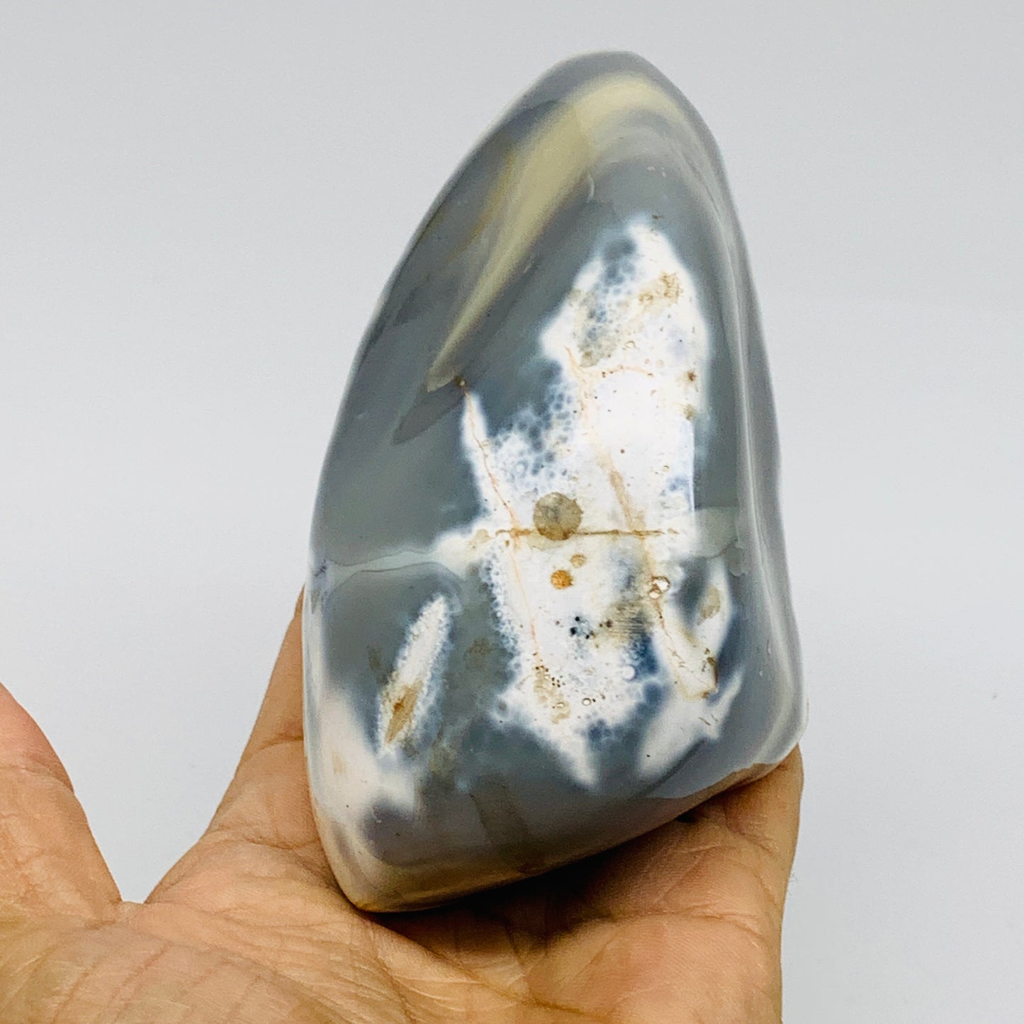 1.2 lbs, 4.7"x2.4"x2.3" Orca Agate Freeform Reiki Energy Crystal Reiki, B37374