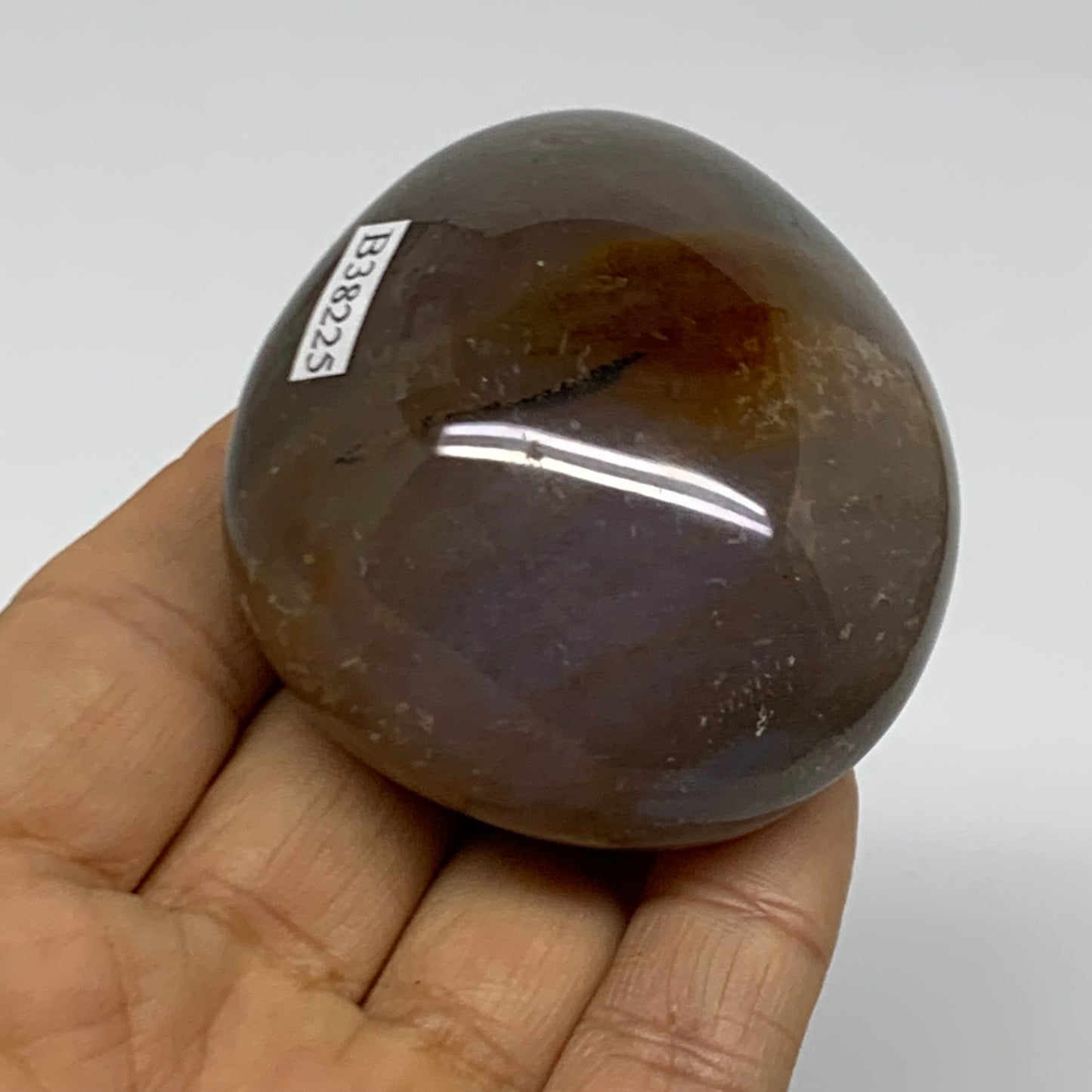 161.2g, 2.4"x2.1"x1.4" Natural Ocean Jasper Palm-Stone Orbicular Jasper, B38225