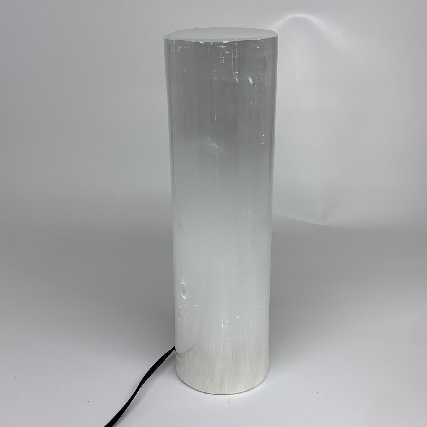 7.6 lbs, 11.6"x3.4" Cylinder Selenite (Satin Spar) Lamp Tower W/Chord, B35819