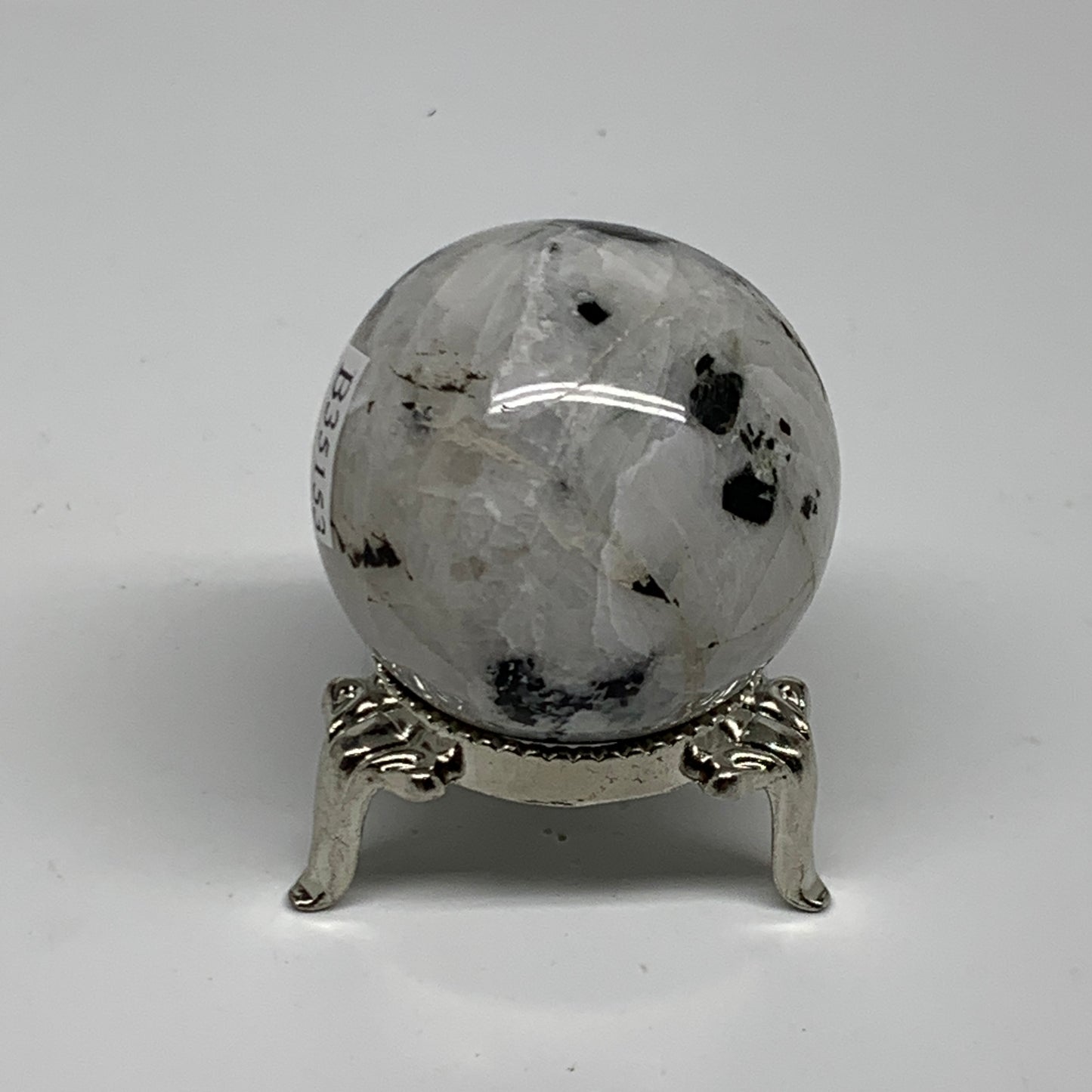 81.7g, 1.5"(39mm), Natural Rainbow Moonstone Sphere Ball Gemstone, B35153