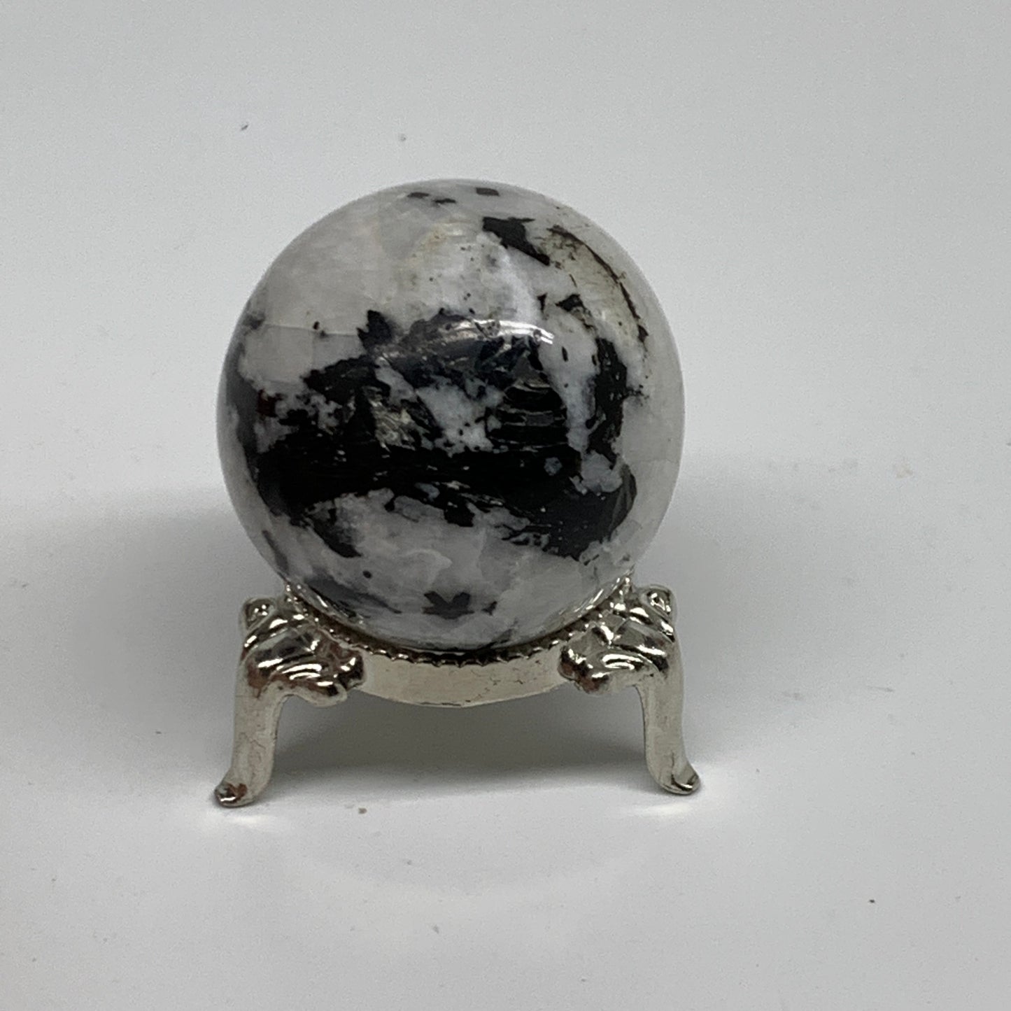 81.7g, 1.5"(39mm), Natural Rainbow Moonstone Sphere Ball Gemstone, B35153