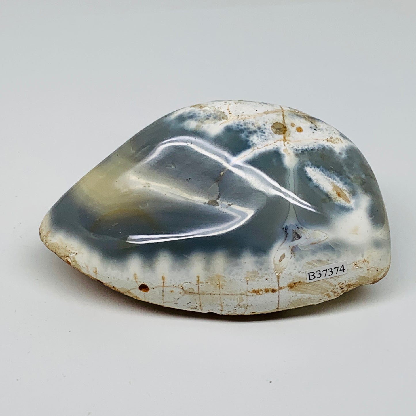 1.2 lbs, 4.7"x2.4"x2.3" Orca Agate Freeform Reiki Energy Crystal Reiki, B37374