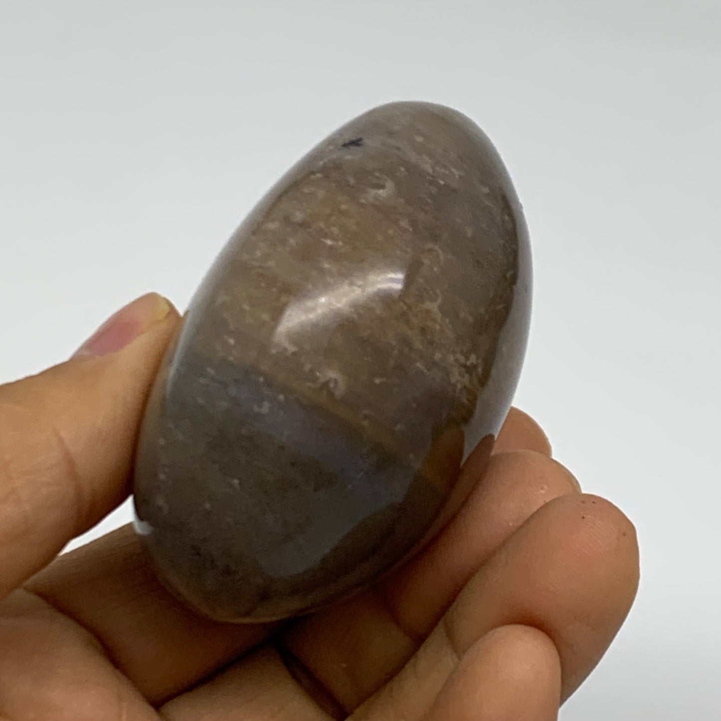 161.2g, 2.4"x2.1"x1.4" Natural Ocean Jasper Palm-Stone Orbicular Jasper, B38225