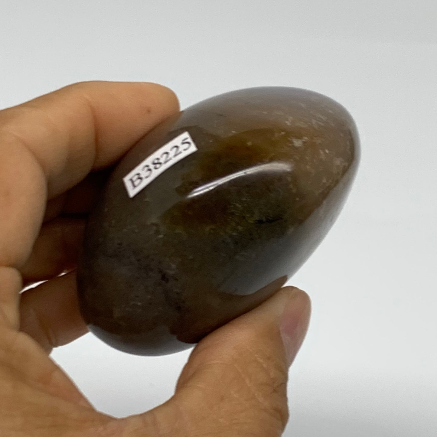 161.2g, 2.4"x2.1"x1.4" Natural Ocean Jasper Palm-Stone Orbicular Jasper, B38225