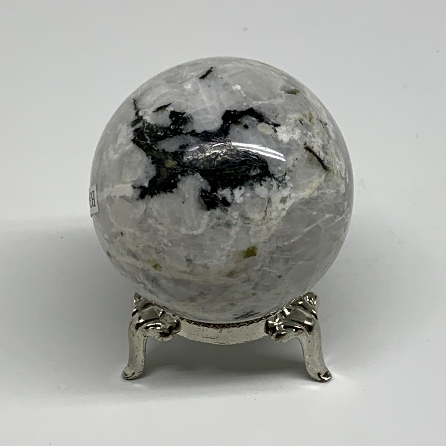 171.9g, 2"(50mm), Natural Rainbow Moonstone Sphere Ball Gemstone, B34367