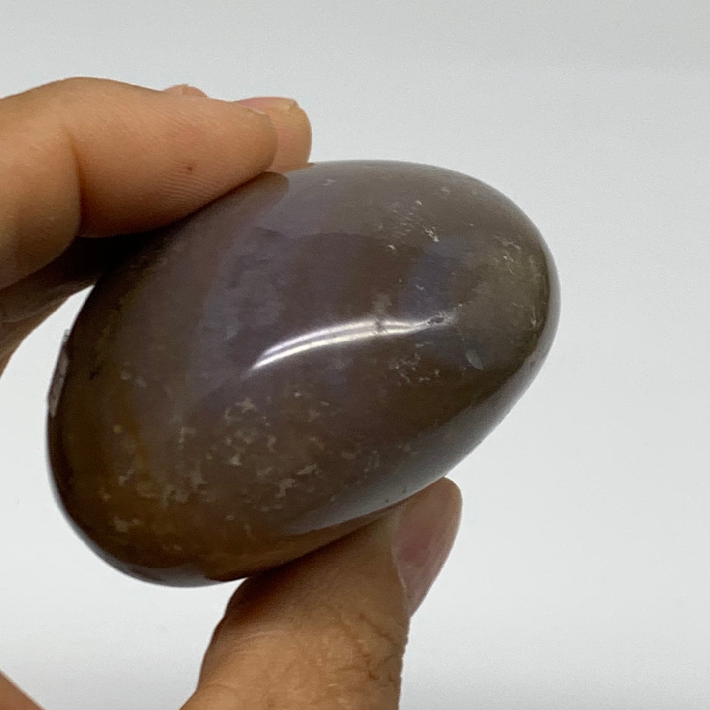 161.2g, 2.4"x2.1"x1.4" Natural Ocean Jasper Palm-Stone Orbicular Jasper, B38225