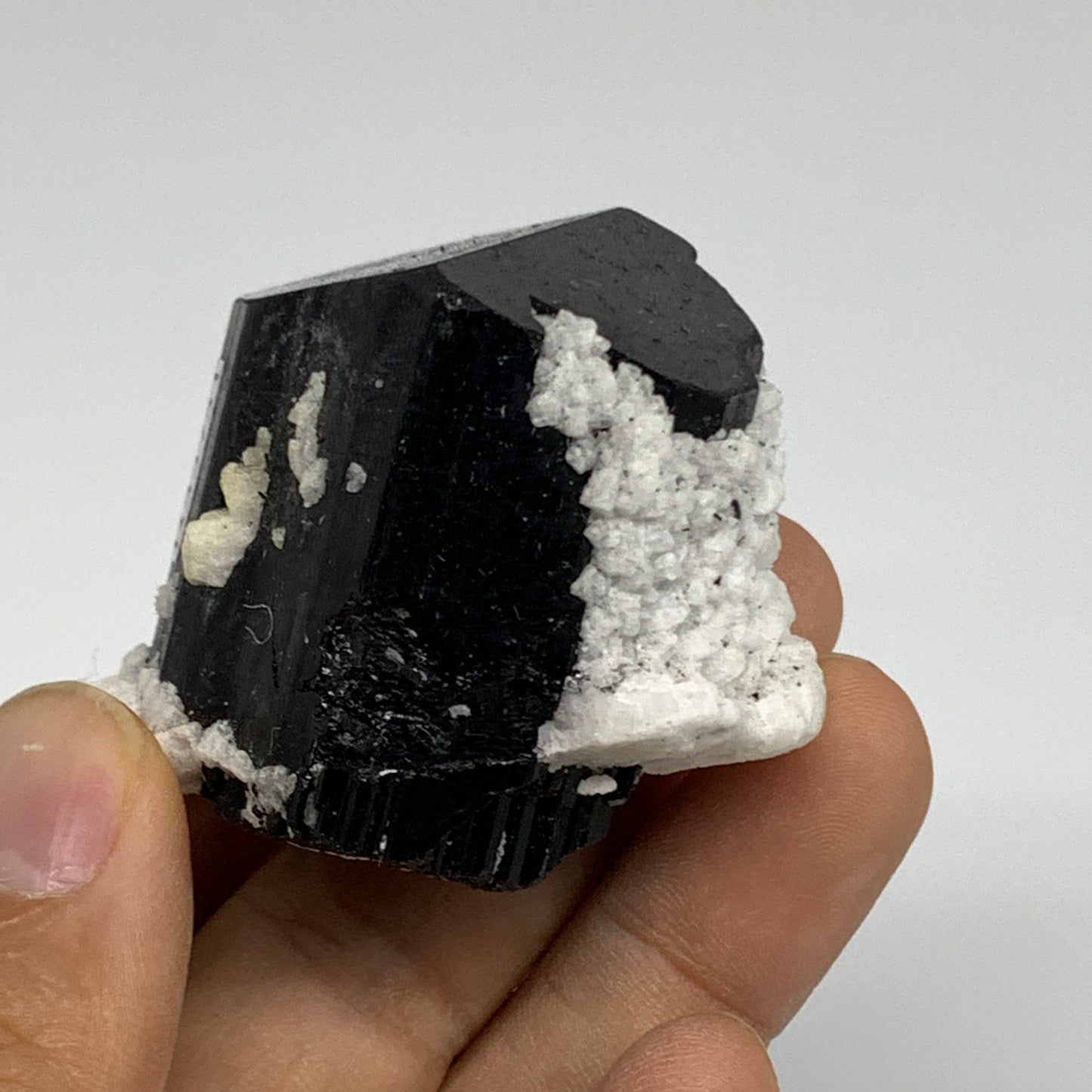 114.8g, 2"x1.8"x1.6", Black Tourmaline Phosphorus Mineral Specimen, B33731