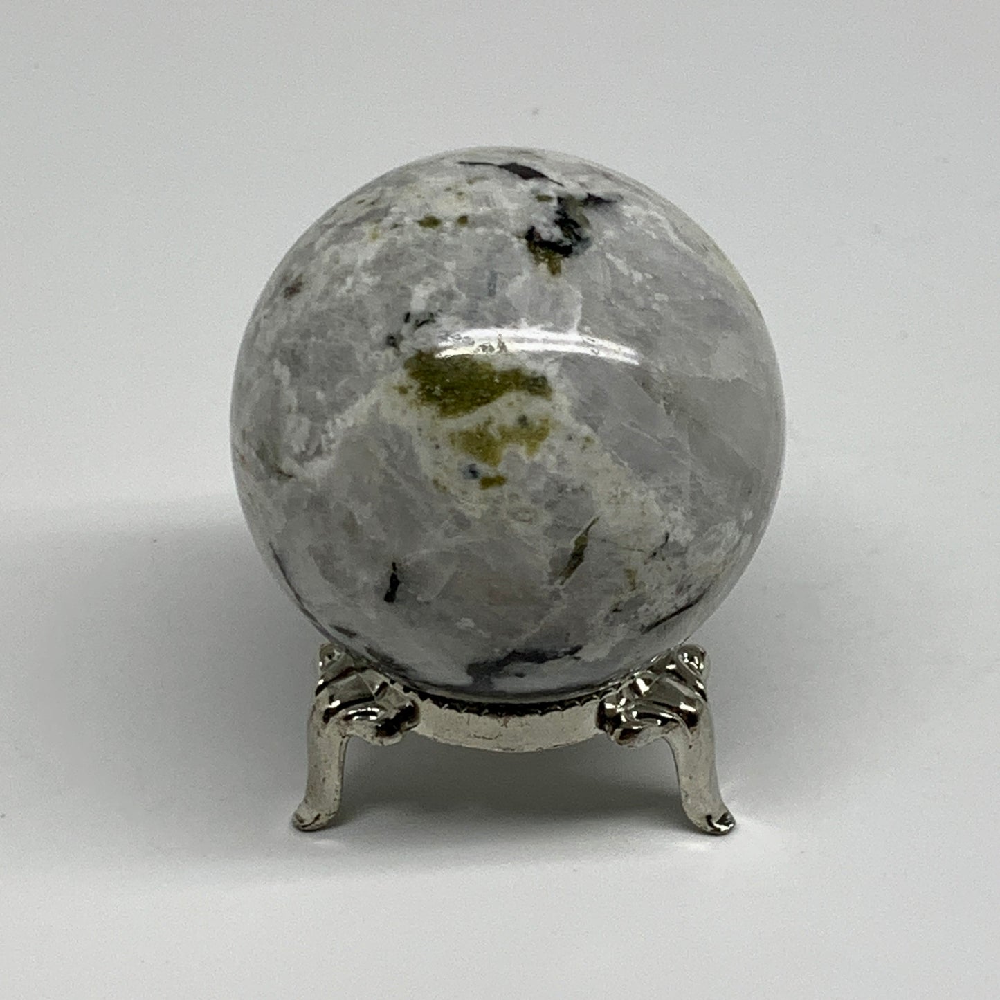 171.9g, 2"(50mm), Natural Rainbow Moonstone Sphere Ball Gemstone, B34367