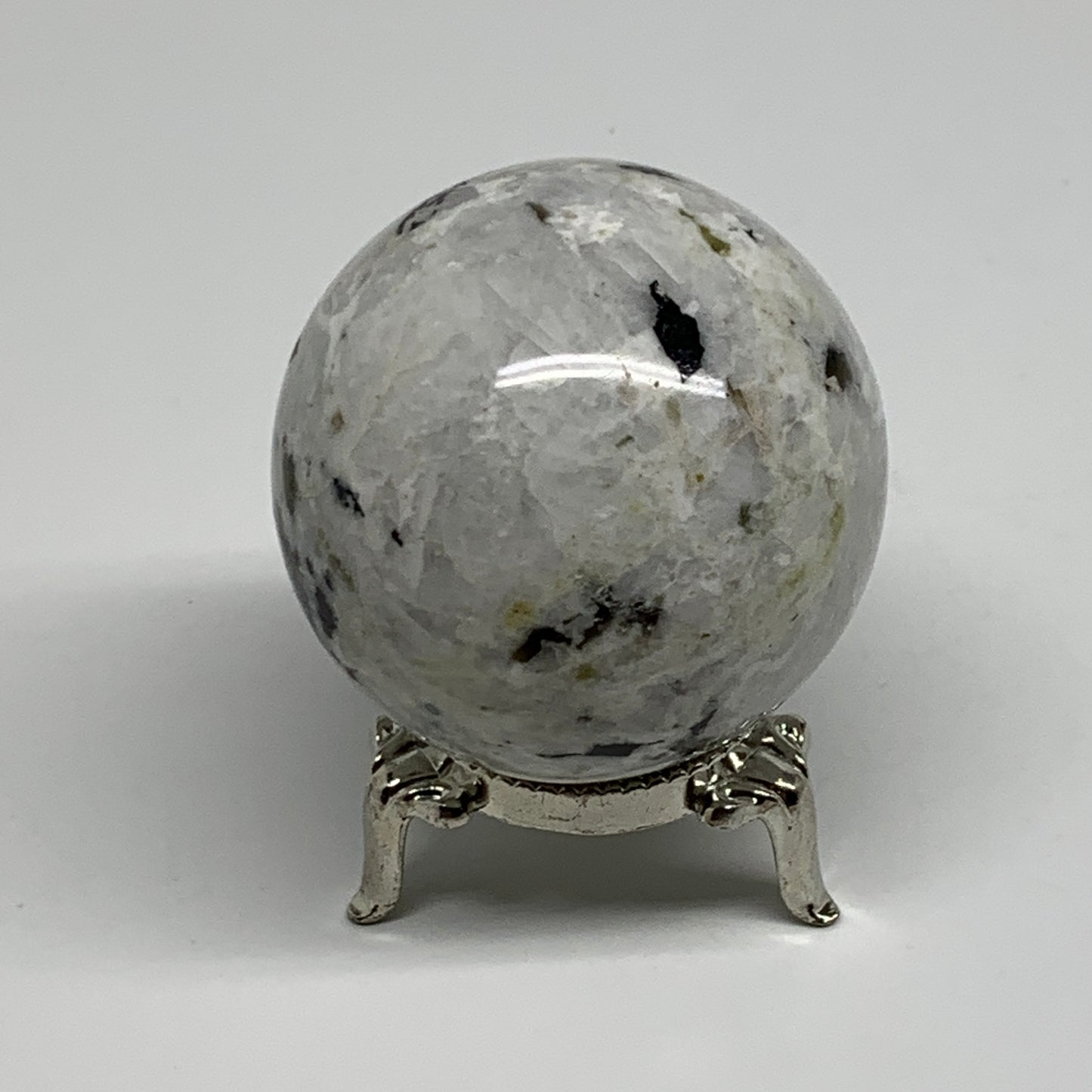 171.9g, 2"(50mm), Natural Rainbow Moonstone Sphere Ball Gemstone, B34367