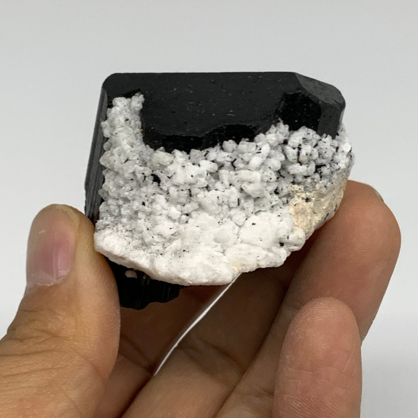 114.8g, 2"x1.8"x1.6", Black Tourmaline Phosphorus Mineral Specimen, B33731