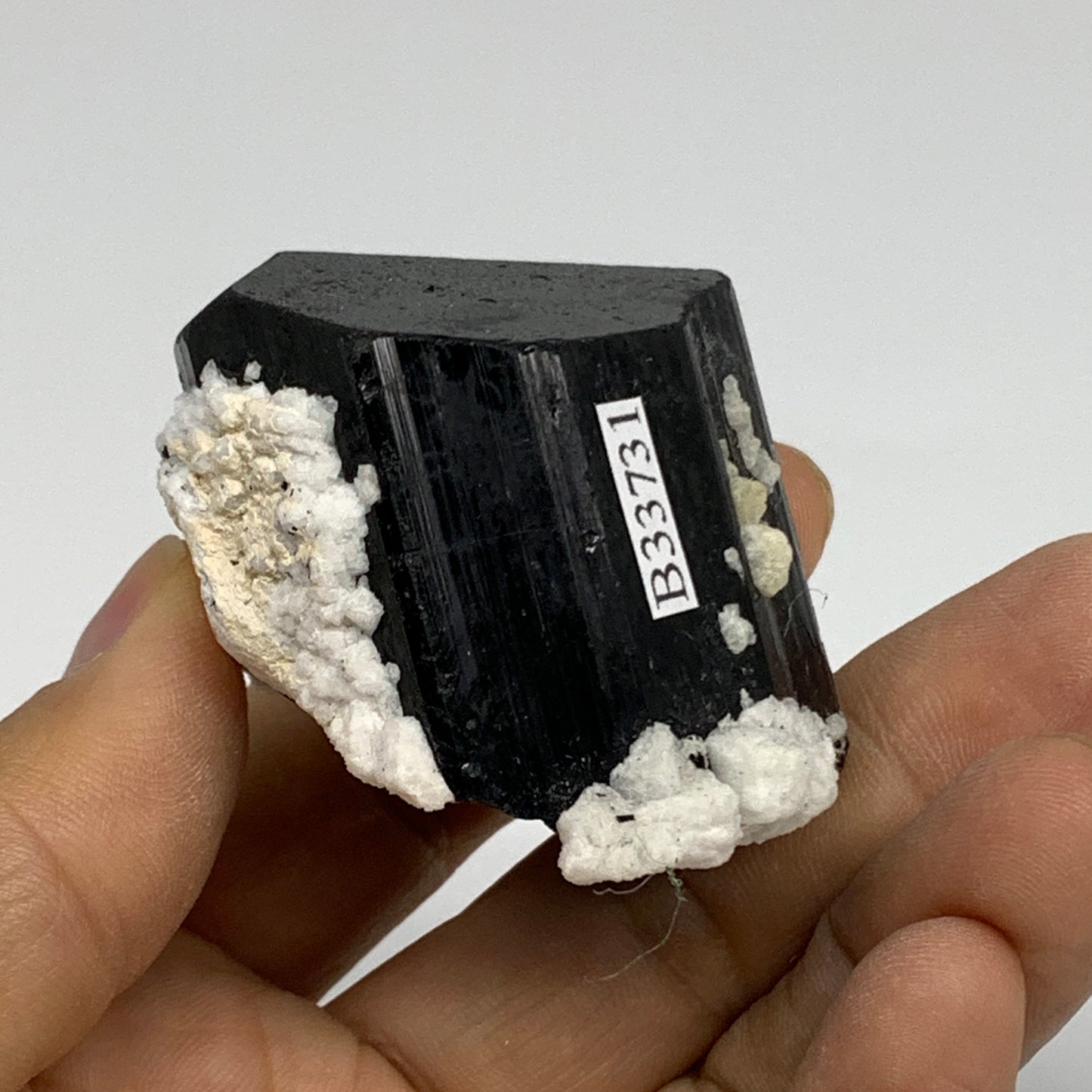 114.8g, 2"x1.8"x1.6", Black Tourmaline Phosphorus Mineral Specimen, B33731