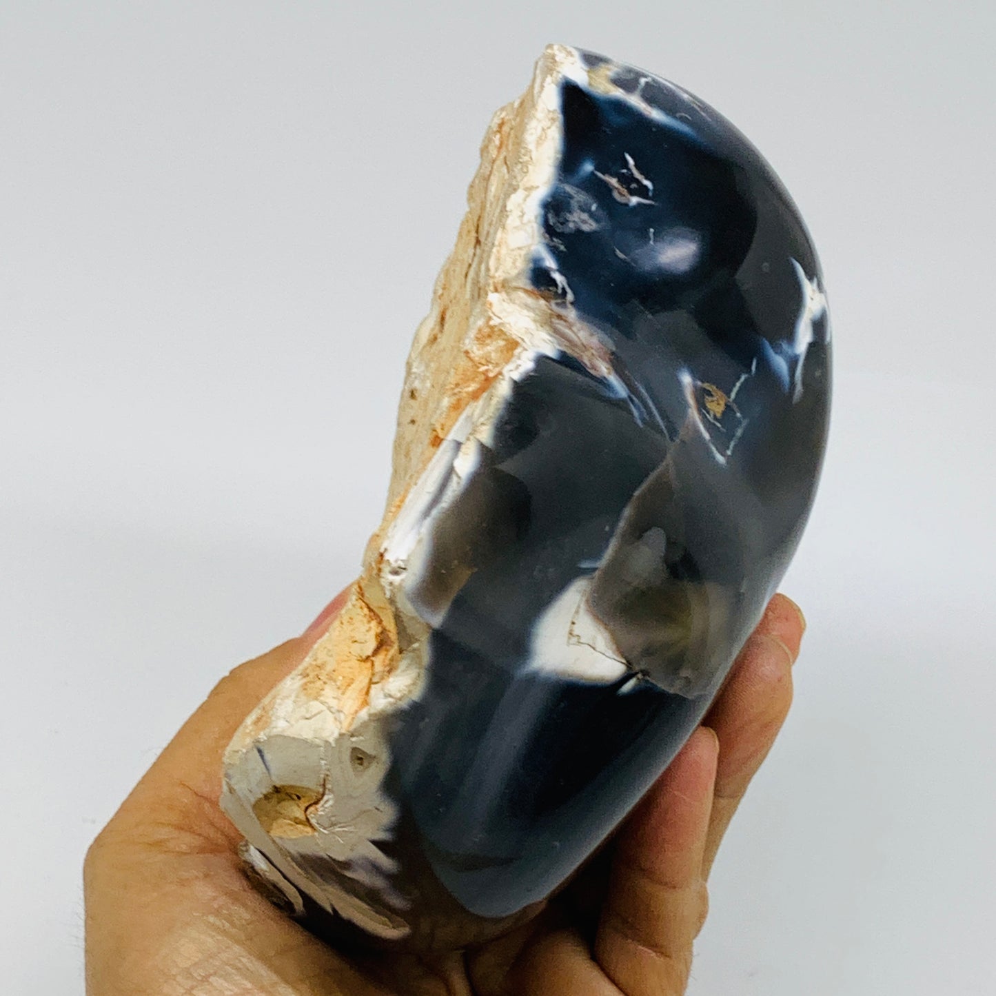 3 lbs, 5.5"x5"x2.3" Orca Agate Freeform Reiki Energy Crystal Reiki, B37375