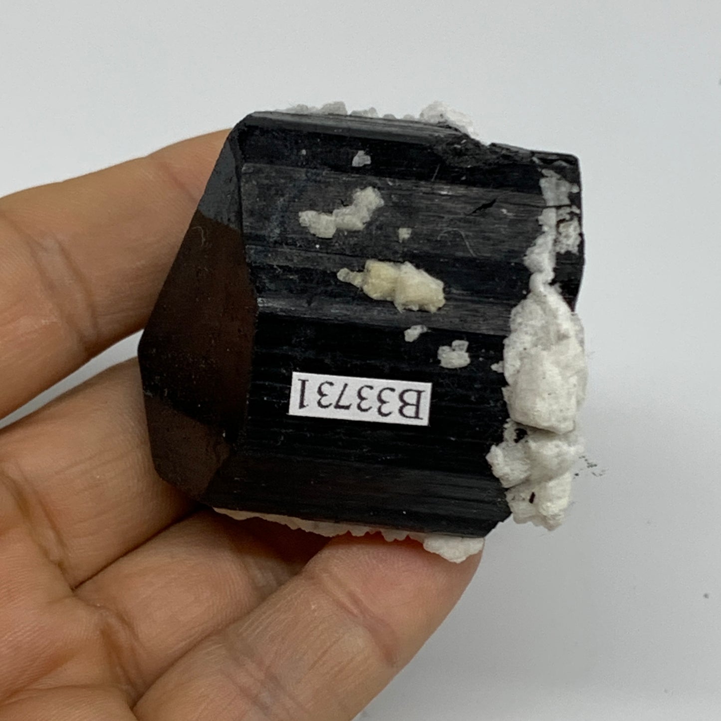 114.8g, 2"x1.8"x1.6", Black Tourmaline Phosphorus Mineral Specimen, B33731