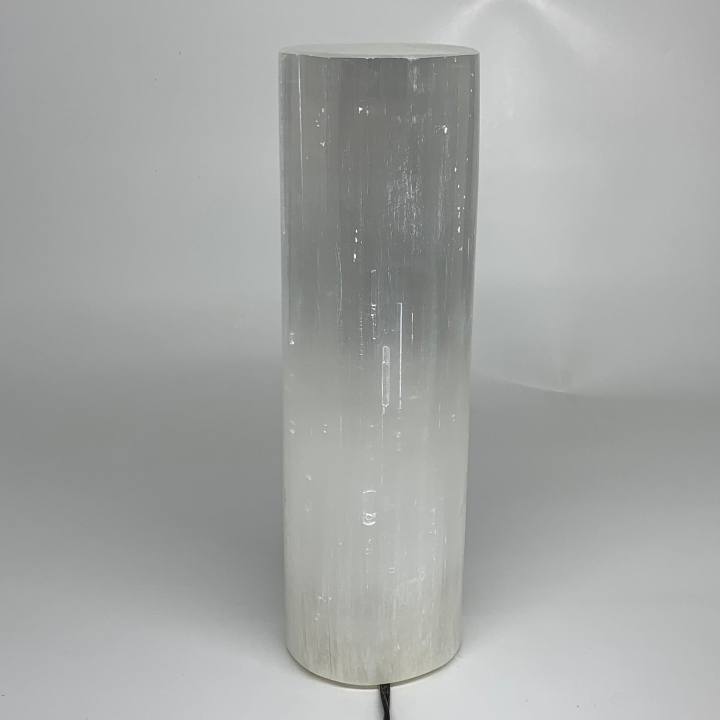 8.1 lbs, 11.5"x3.5" Cylinder Selenite (Satin Spar) Lamp Tower W/Chord, B35820