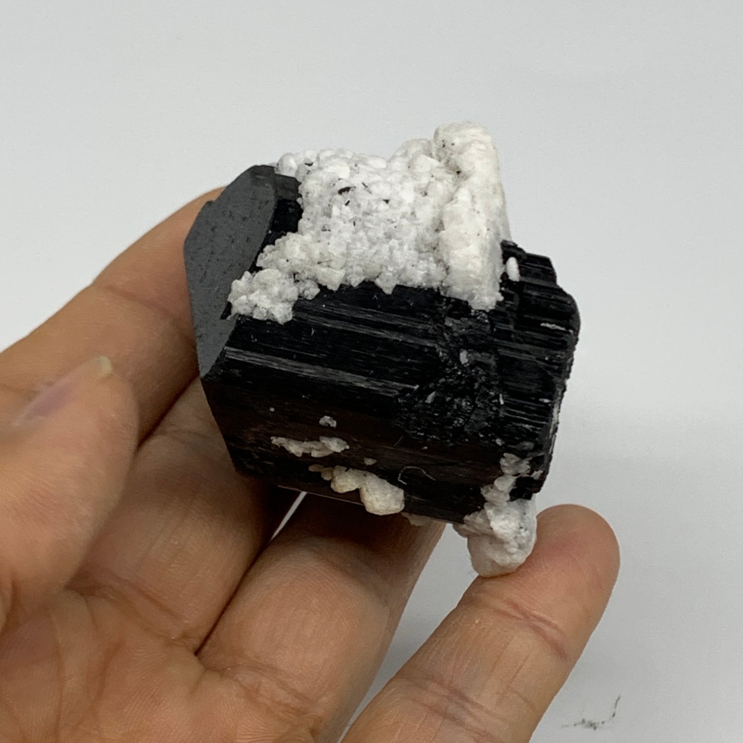 114.8g, 2"x1.8"x1.6", Black Tourmaline Phosphorus Mineral Specimen, B33731