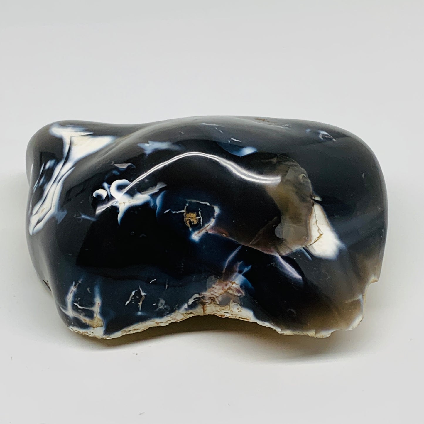 3 lbs, 5.5"x5"x2.3" Orca Agate Freeform Reiki Energy Crystal Reiki, B37375